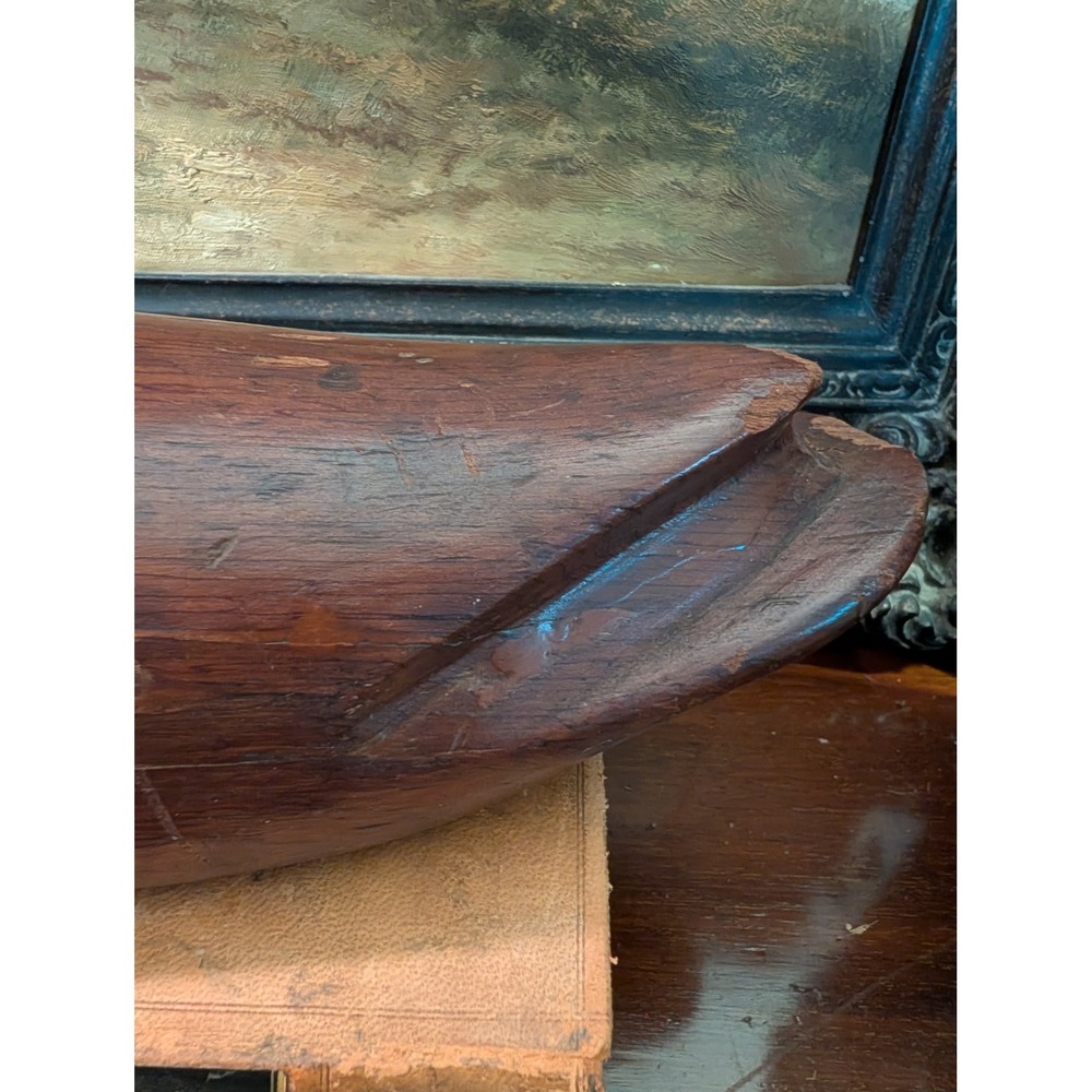 Vintage Hand Carved Solid Wood Duck Decoy Rustic Primitive Cabin Decor 15x4 - Picture 6 of 12